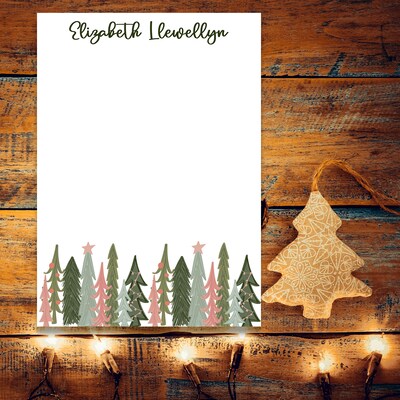 Christmas Notepad, Christmas Stationary, Gift for Her, Christmas Accessories,  Personalized Christmas Notepad, Christmas Gifts, Holiday Gifts
